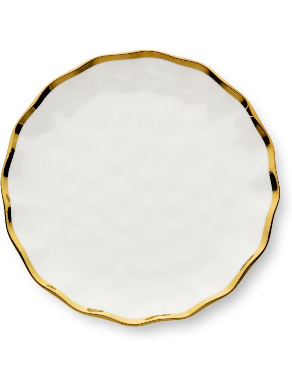 Luxurious Gold-Edged Porcelain Salad Plates Set of 4 - Stylish & Durable
